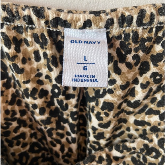 🌟 3 FOR $25 🌟 Old Navy stretch cotton leopard print midi dress - Picture 3 of 4